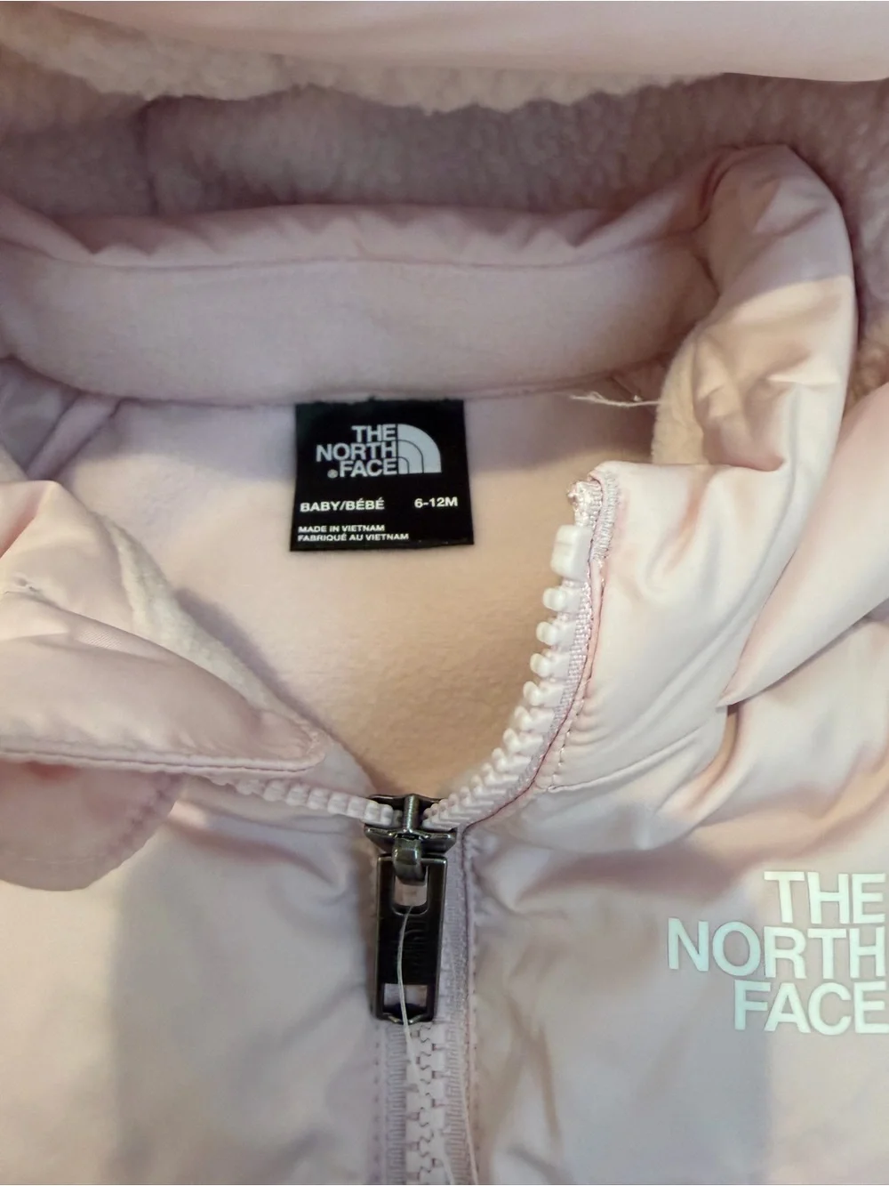 The North Face Infant Hooded Puffer Jacket - Pale Pink
